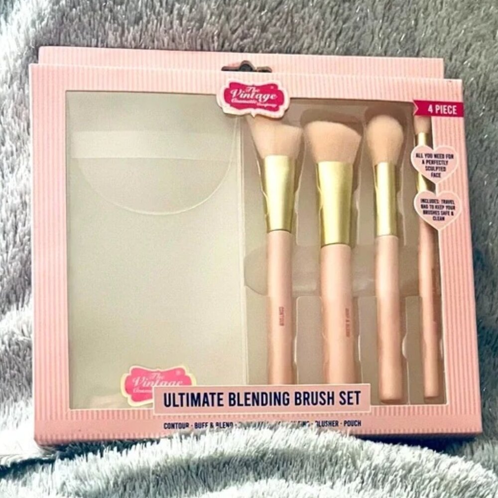 NWT 🎀 The Vintage Cosmetic Company - Makeup 5 Piece Ultimate Blending Brush Set